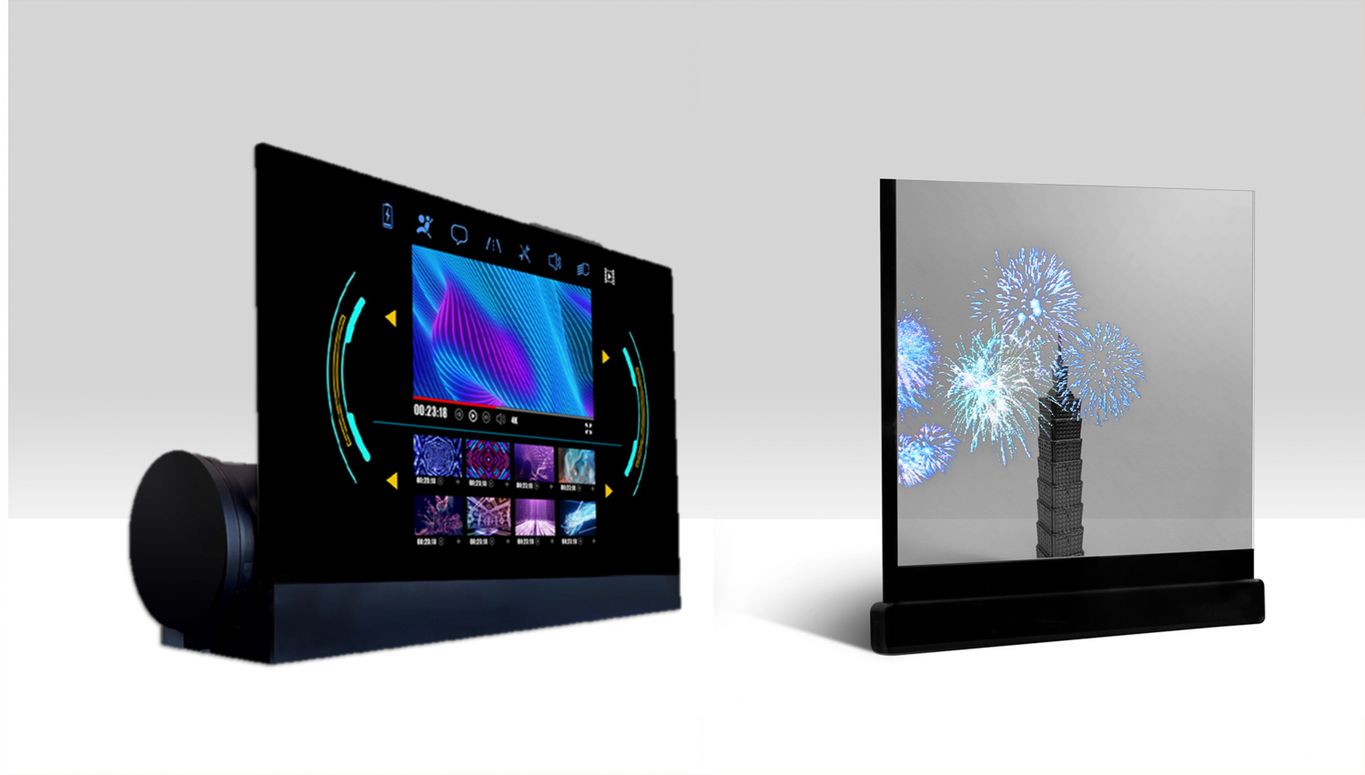 可捲式、折疊性、高透明